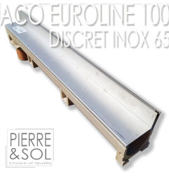 Canaletas de drenaje ranurado - Euroline 100 Discret 65 Inox - ACO