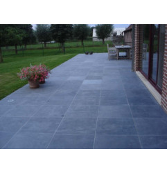 Terrace in stone blue of the Viet Nam - saw wheel