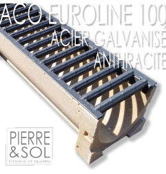 Entwässerungsrinne aus verzinktem Stahlgitter - Euroline Galva - ACO