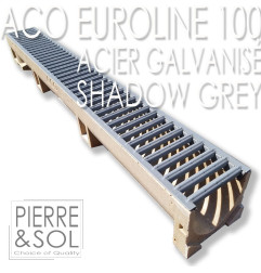 Caniveau à grille en acier galvanisé - Euroline Galva - ACO