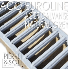 Galvanized steel grid drainage channel - Euroline Galva - ACO