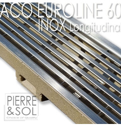 Canaletta di drenaggio a griglia in acciaio inox - Euroline Inox - ACO