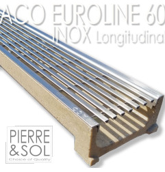 Canaletta di drenaggio a griglia in acciaio inox - Euroline Inox - ACO