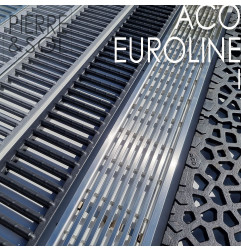 Canaletta di drenaggio a griglia in acciaio inox - Euroline Inox - ACO