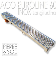 Canaletta di drenaggio a griglia in acciaio inox - Euroline Inox - ACO
