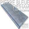 Margelle en Pierre Bleue du Vietnam - Taille ancienne - Retombée - Bord arrondi 180° adouci anti-dérapante