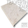 Borde de travertino italiano - Suavizado y biselado - Abandono - Borde recto