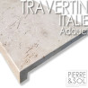 Borde de travertino italiano - Suavizado y biselado - Abandono - Borde recto
