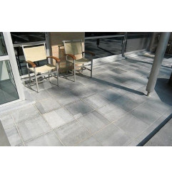 Terrasse en Dalles de Pierre Bleue - Brut de Sciage