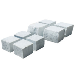 Pavé Carrare en marbre d'Italie - Scié et clivé