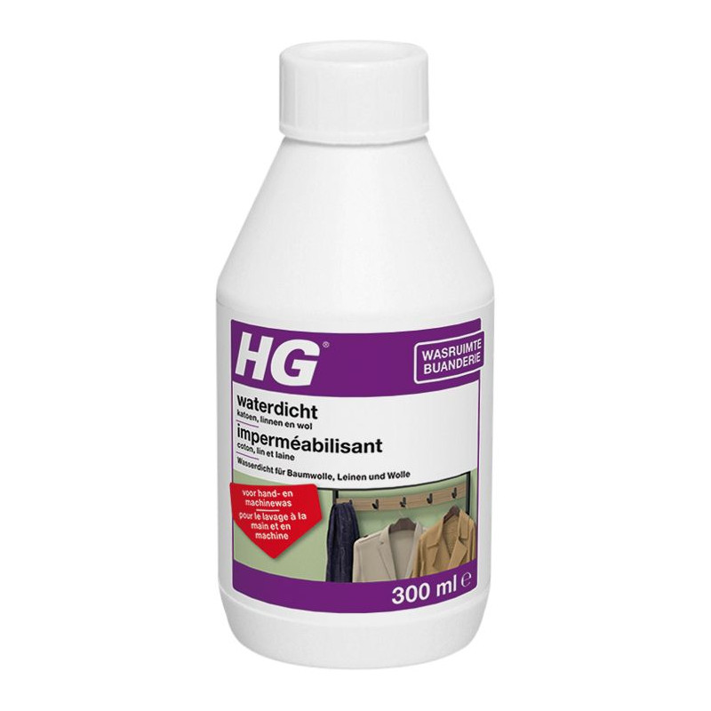 Waterdicht makend middel voor katoen, linnen, wol en gemengd textiel 300 ml - HG Waterdicht makend middel voor katoen, linnen, wol en gemengd textiel 300 ml - HG