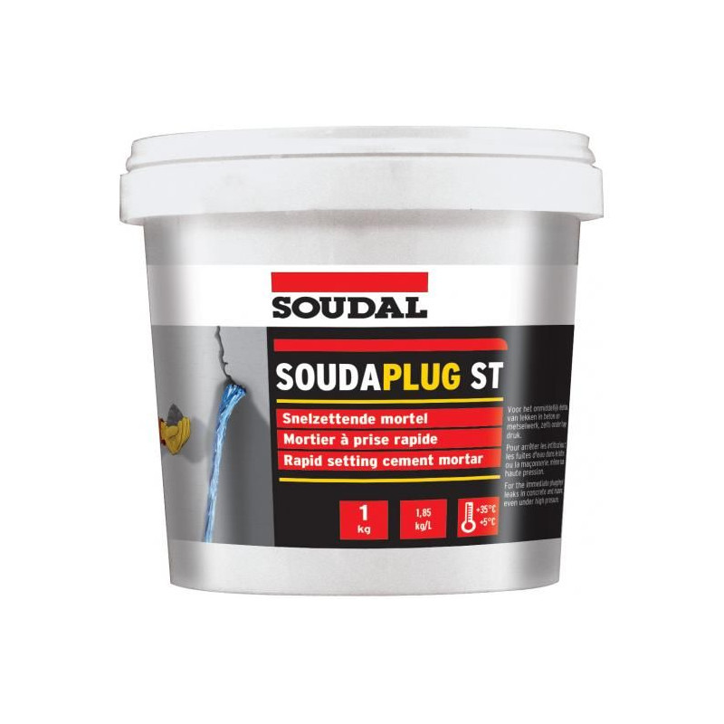 Soudaplug ST - Mortier d'imperméabilisation - Soudal