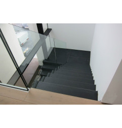 Escadas de passeio-pedra azul belga-em MESURE