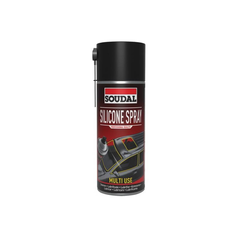 Silicone Spray - Lubrificante trasparente a base di olio di silicone - Soudal Silicone Spray - Lubrificante trasparente a base di olio di silicone - Soudal