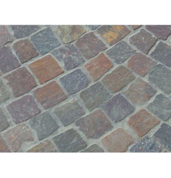 Pavés de pórfiro italiano-Red-Brun