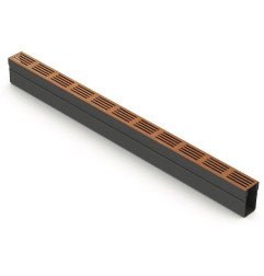 Narrow channel 6 cm Corten steel grid - SLIMLINE - ACO