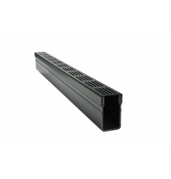 Canale stretto in alluminio nero da 6,5 ​​cm - StarDrain ECO