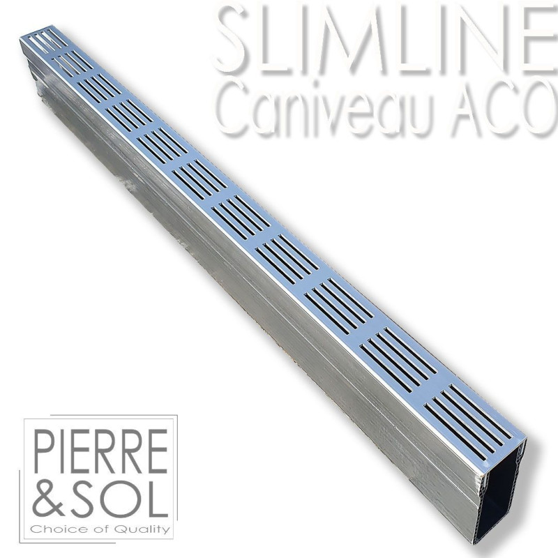 Canal estrecho de aluminio de 6 cm - Slimline - ACO