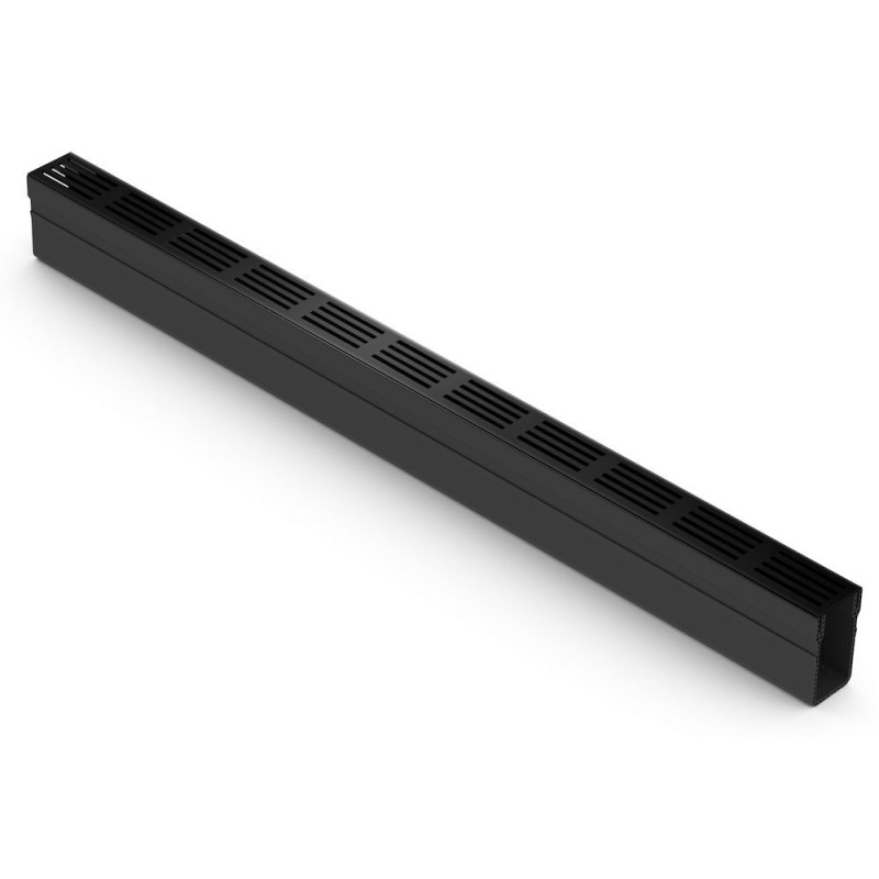 Narrow channel 6 cm BLACK aluminum grid - SLIMLINE - ACO