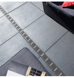 Narrow channel 6 cm BLACK aluminum grid - SLIMLINE - ACO