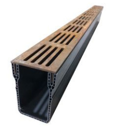 Canal estreito de aço corten de 6,5 cm - StarDrain ECO