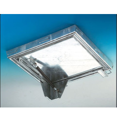 Cobertura ladrilhada em aço galvanizado - Abertura assistida - B 125 kN - HAGO