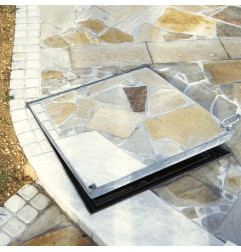 Cobertura ladrilhada em aço galvanizado - Abertura assistida - B 125 kN - HAGO