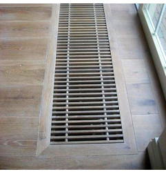 Roll-up floor grid in natural wood - CUSTOMIZED - Rosco