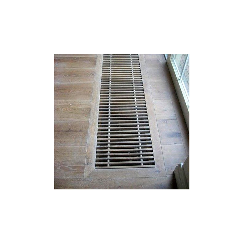 Roll-up floor grid in natural wood - CUSTOMIZED - Rosco