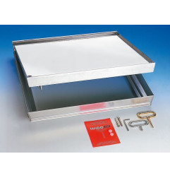 Aluminium betegelbaar deksel - Geassisteerd openen - 15 kN - HAGO