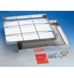 Coperchio piastrellabile in acciaio inox - Resistente al fuoco - B 125 kN - HAGO
