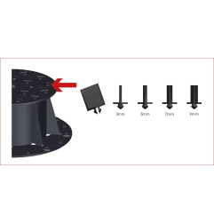 Tête pour plot pour dalles et chevrons  - LINE-ECO