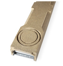 Super mini canal com grade galvanizada - H 6 cm