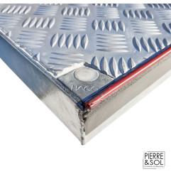 Trampilla de acceso en acero galvanizado nervado - Apertura asistida - 15 kN - HAGO