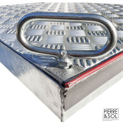 Trampilla de acceso en acero galvanizado nervado - Apertura asistida - 15 kN - HAGO