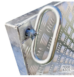 Trampilla de acceso en acero galvanizado nervado - Apertura asistida - 15 kN - HAGO