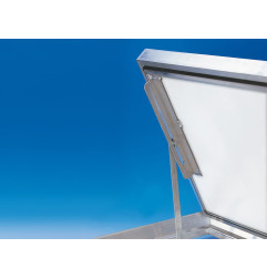 Aluminum tileable lid - Self-locking hinge - A 15 kN - HAGO