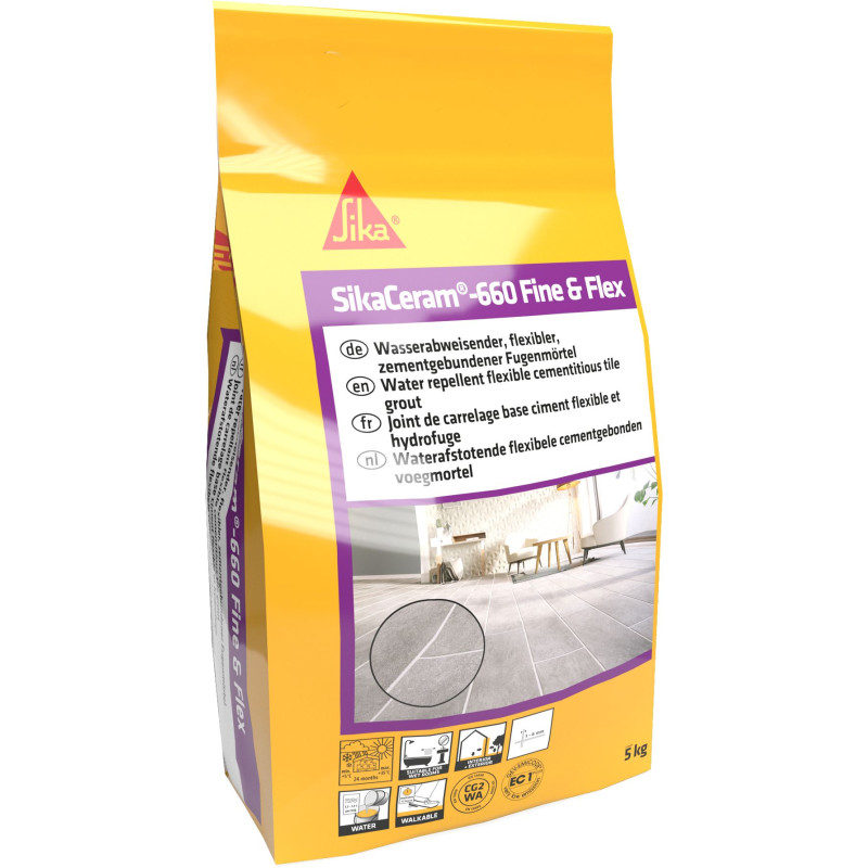 SikaCeram-660 Fine & Flex - Malta idrorepellente - Sika SikaCeram-660 Fine & Flex - Malta idrorepellente - Sika