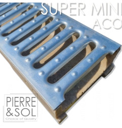 Super mini canal com grade galvanizada - H 6 cm
