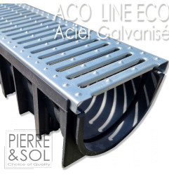 Canale di scolo in polipropilene - 100 x 11 x 8 cm