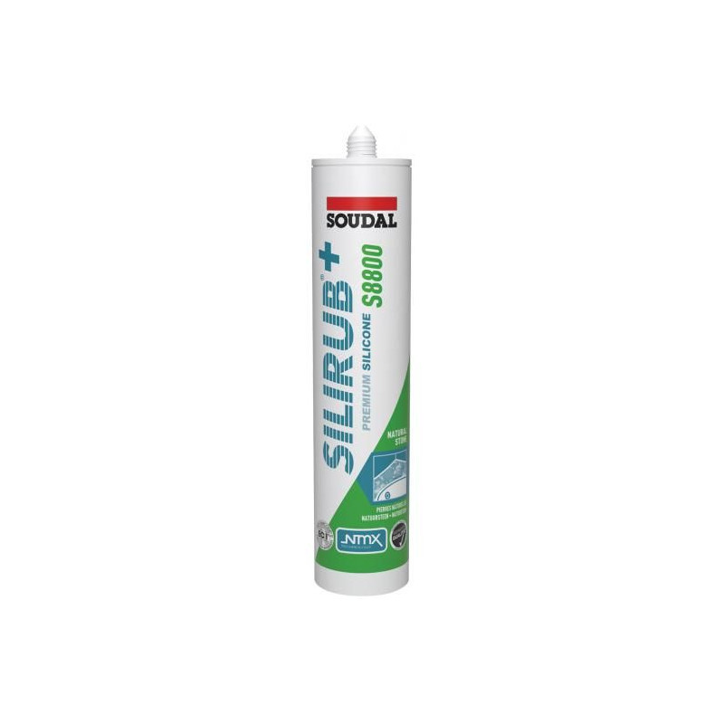 Silirub+ S8800 - Mastic silicone neutre pour pierre naturelle EC 1 PLUS - Soudal Silirub+ S8800 - Mastic silicone neutre pour pierre naturelle EC 1 PLUS - Soudal