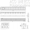 Caniveau grille polypropylène PP noir plan detail accessoire - ACO LINE ECO