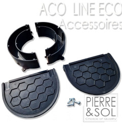 Caniveau grille polypropylène PP noir plan detail accessoire - ACO LINE ECO