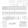 Caniveau grille Fonte B125 plan detail accessoire - ACO LINE ECO