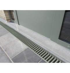 Caniveau avec grille en acier teinté - Euroline 100 Harmony - ACO