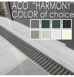 Afvoergoot met getint stalen rooster - Euroline 100 Harmony - ACO