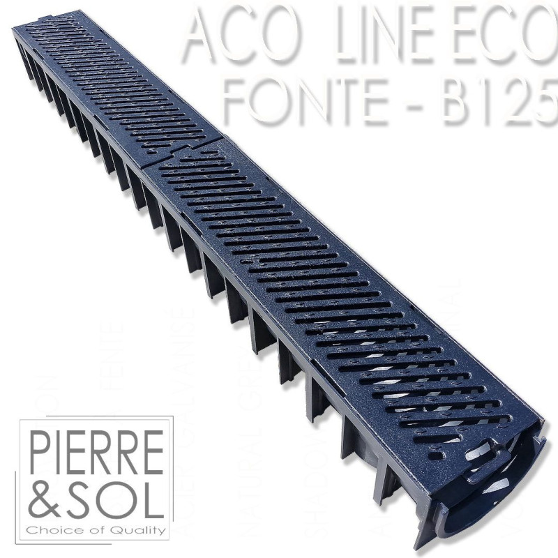 Caniveau grille Fonte B125 - ACO LINE ECO