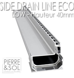 Canal ranurado aluminio lateral SideDrain Low EURO - L&S