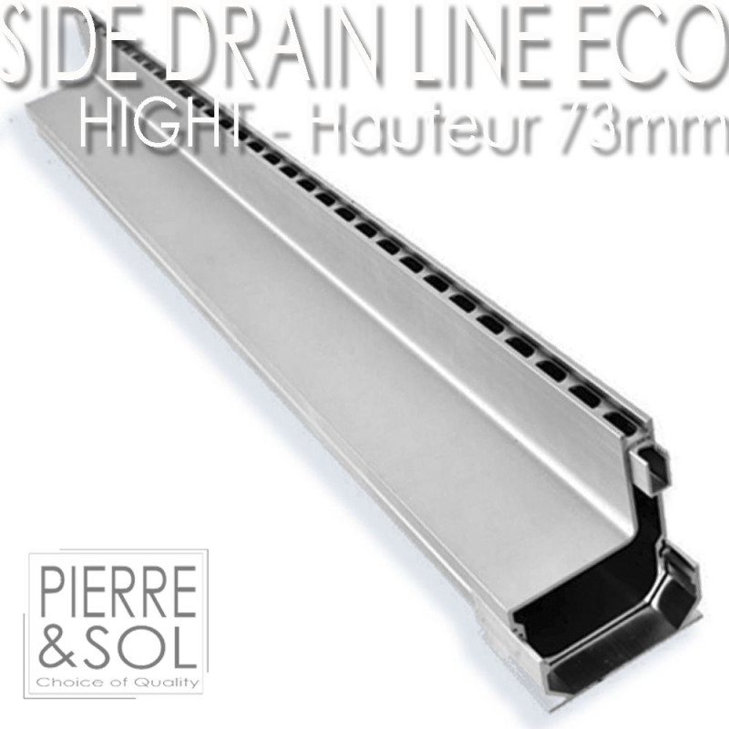 Caniveau à fente aluminium Side Drain HIGHT LINE ECO - L&S
