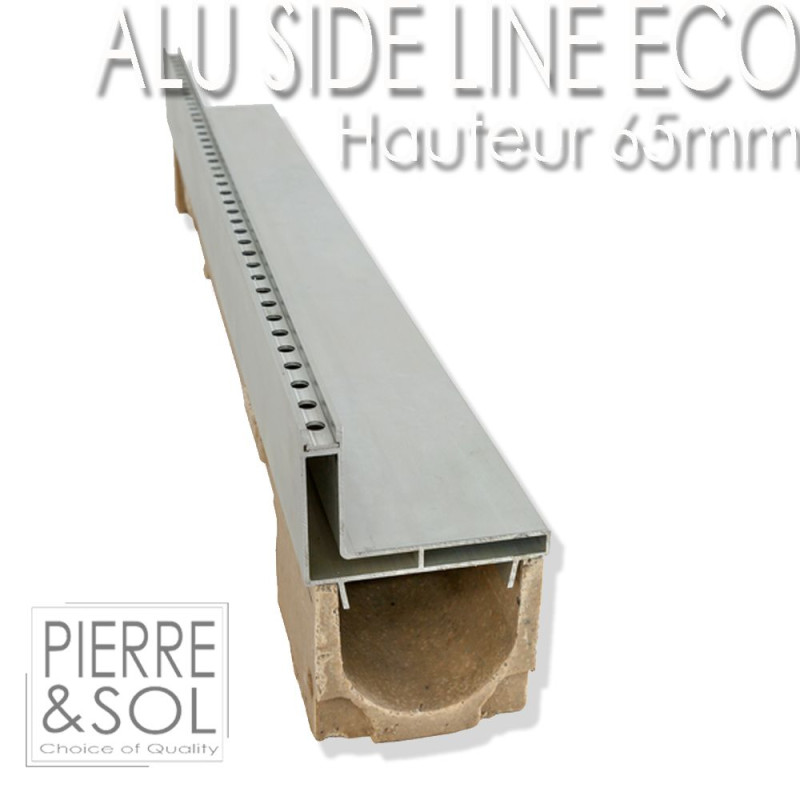 Canale di drenaggio a fessura in alluminio - Side Line EURO - L&S